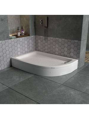 Dbbanyo Sol Asimetrik Duş Teknesi Panelli 80*120*20 cm