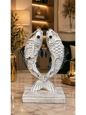 Ersu Store Modern Tasarım Balık Aile Figürü Obje