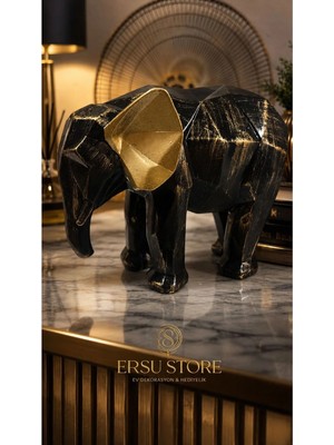 Ersu Store Dev Boy Kübik Geometrik Fil Hediyelik Dekoratif