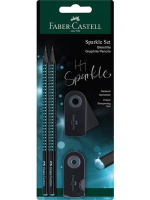 Faber-Castell Sparkle Midnight Blue Yazım Seti,ergonomik Üçgen Şekil,dayanıklı Uç