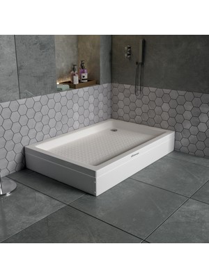 Dbbanyo Dikdörtgen Duş Teknesi Panelli 80*90*20 cm