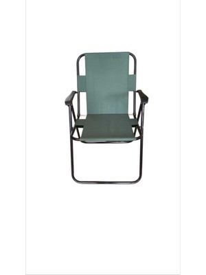 Woodensa Plastik Kollu Katlanir Piknik ve Kamp Sandalyesi Yesil 46,5X40,5X41 cm Sirt 57X55X81 cm