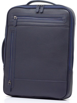 ABESS Premium Hakiki Deri Evrak ve Laptop Çantası 15.6"- Lacivert Lüks Tasarım (A5605L)