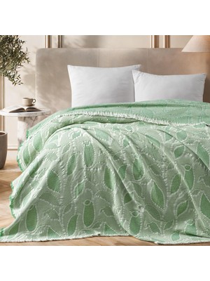 Aryıldız Home Arhm Portugal- Leaf Çift Kişilik Pike 240X260 cm Terra