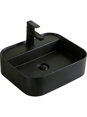 Lena EY-4720MS Mat Siyah Tezgah Üstü Lavabo