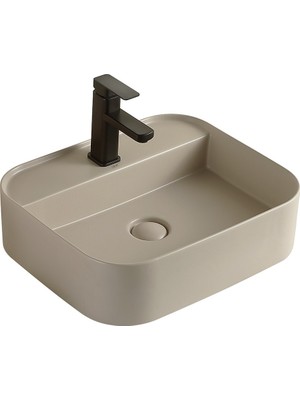 Lena EY-4720MK Mat Cappucino Tezgah Üstü Lavabo