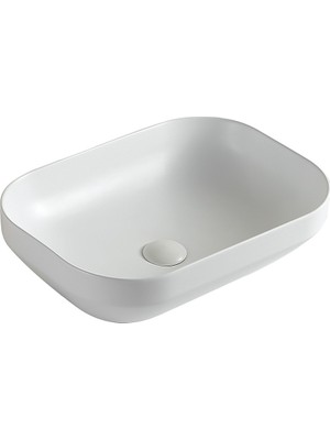 Lena EY-4740MB Mat Beyaz Tezgah Üstü Lavabo