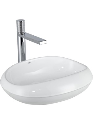 EY-4710 Tezgah Üstü Lavabo Parlak Beyaz