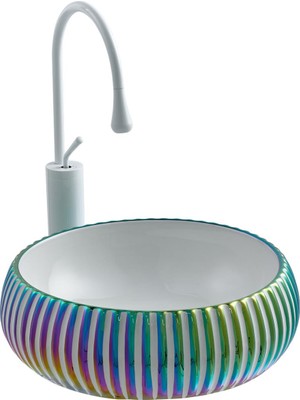 Lena E-4161M Tezgah Üstü Porselen Lavabo