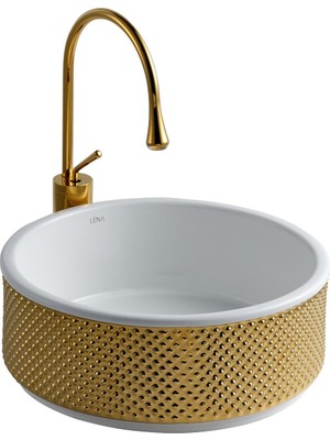 Lena E-4006A Tezgah Üstü Porselen Lavabo
