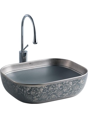 Lena EH-4290MGG Tezgah Üstü Porselen Lavabo