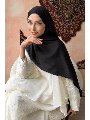 İmaj Butik Siyah Kobe Saten Abiye Şal