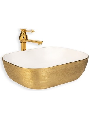 Lena E-5003A Tezgah Üstü Porselen Lavabo