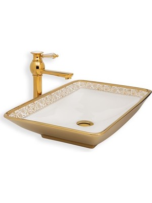 Lena E-8121 Tezgah Üstü Porselen Lavabo