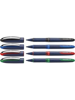 Aesco One Business Konik Uçlu Roller Kalem, 0,6 Mm, 4 Adet