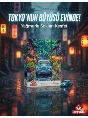 Aesco Yağmur Altında Tokyo 500 Parça Puzzle