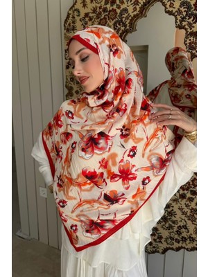 İmaj Butik Kırmızı Desenli Şal