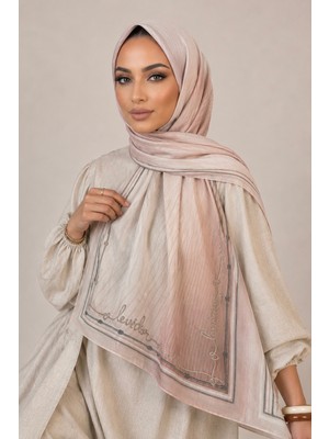 İmaj Butik Pudra Desenli Pamuklu Şal