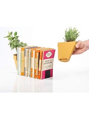 Aesco Suck Uk Çiçek Saksısı-Kitap Sehpası, Plastik, Kahverengi, 12 x 12 x 15,5 cm