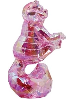 Aesco Enesco Facets  Alice Harikalar Diyarında Cheshire Kedi Heykelcik, 9,78 Cm, Pembe
