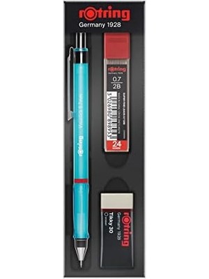 Aesco Visuclick Versatil Kalem 3’lü Okul Seti, Uçlu Kalem 0.7 Mm, 0.7 Uç 2b, Silgi Hediye - Mavi