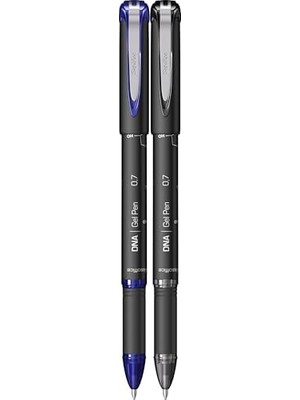 Aesco Offıce Dnal 0.7 mm Jel Kalem Mavi & Siyah 2'li Blister, 0.7 mm