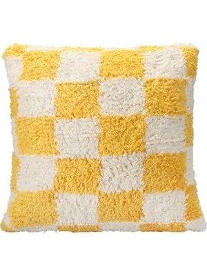Aesco Pop Plaid Dokuma Yastık Sarı 45X45CM