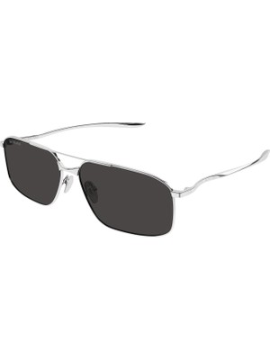 Balenciaga BB0492S 001 Erkek Güneş Gözlüğü Gümüş Metal