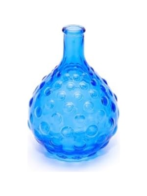 Aesco Saks Mavisi Bubble Cam Vazo (15 Cm)
