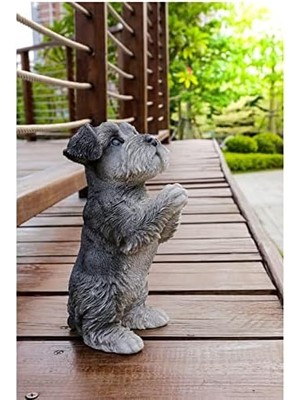 Aesco Hi Line Gift Ltd Dua Eden Schnauzer Yavru Heykeli Heykelcik Gri