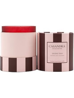 Aesco Casandra Divine Trio Soya Mum – Mandalina & Gül & Sandal Ağacı Kokulu Dekoratif Aromaterapi Mum