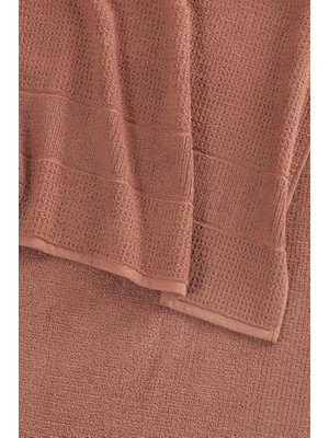 Aesco Royal | 50X90-70X140 cm 2'li Banyo Havlu SETI,%100 Pamuklu Havlu Takımı Kiremit
