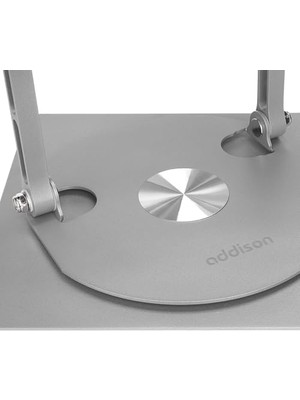 Aesco Addison AD-RC30 360 Derece Dönebilen Ayarlanabilir Çelik/alüminyum + Kaymaz Silikon Ped Metal Laptop Stand