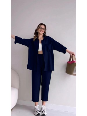 Barbora Keten Ikili Takım Elbise Pantolon Gömlek
