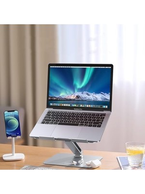 Aesco Yükseklik ve Açı Ayarlı Alüminyum Tablet Notebook Standı
