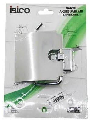 Aesco Banyo BNY-503G Metal Geniş Kapaklı Tuvalet Kağıtlığı, Yapışkanlı Montaj Sistemi
