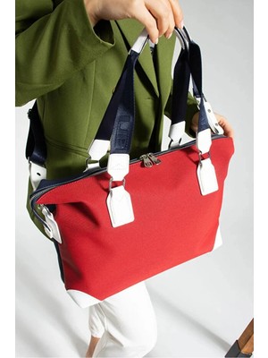 Just Polo Kadın Büyük Valiz Boy Ayarlanabilir Askılı Lüks El ve Omuz Çantası Shopper Ebat: 33 x 40 cm