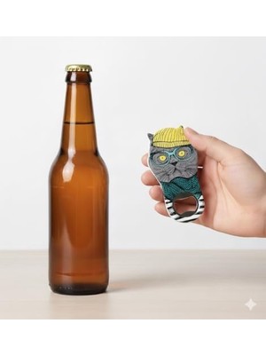 Aesco Sevimli Kedi Şişe Açacağı Mıknatıs, Bira Kola Barmen Mutfak Barmen Için Buzdolabı Mıknatısı Silikon Metal Şişe Açacağı Metal Yenilik Sevimli Eğlenceli Şekil, Benzersiz Doğum Günü Bira Hediyeleri