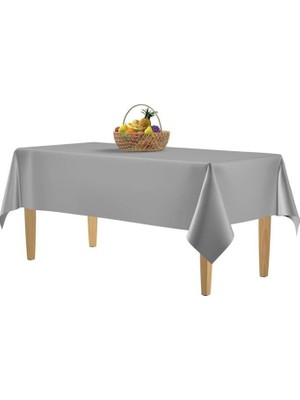Aesco Plastik Kullan At Masa Örtüsü Gri 137 * 270 cm