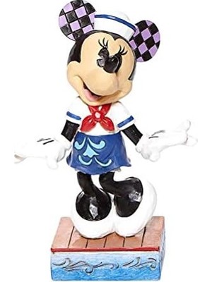 Aesco Traditions By Jim Shore Sailor Minnie Mouse Kişisel Poz Figürü, 12,7 Cm, Çok Renkli