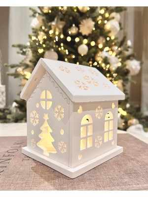 Aesco Işıltılı Dekoratif Tealight Veya LED Tutucu Ev Modeli