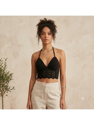 BzDenAl El Örgüsü Crop Büstiyer