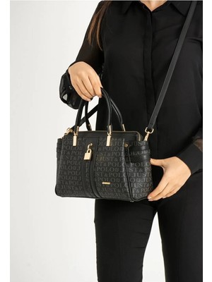 Just Polo Kadın Yeşil Monogram El ve Omuz Çantası Yeni Sezon 2201MH