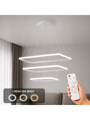 Avizego Diva 3'lü LED Sarkıt Avize 3 Renk Kumandalı
