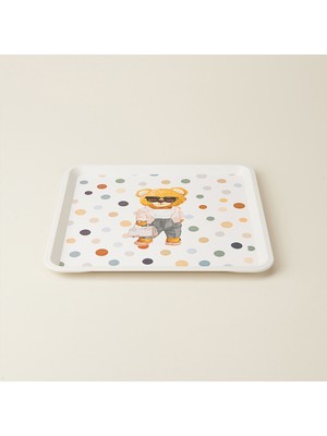 Evidea Kitchen Teddy Bear Kare Tepsi - Renkli - 33X33 cm
