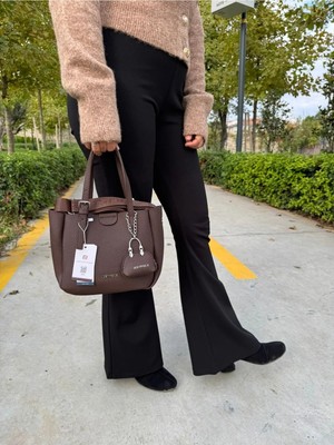 Just Polo Kadın Yeni Sezon 3 Bölmeli Yumuşak Deri Lüks ve Şık Dokunuş El & Omuz Çantası Shoulder Bag