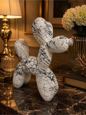 Ersu Store Büyük Boy 25CM Balon Köpek Biblo Obje Dekoratif Heykel, Modern Ev & Ofis Aksesuarı Hediyelik
