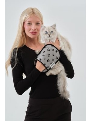 Aesco Kedi Köpek Tüy Toplayıcı Eldiven - Kıyafet, Koltuk, Halı Için Yıkanabilir Temizleme Eldiveni