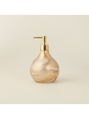 Ang Design Celina Cam Sıvı Sabunluk - Gold / Beyaz