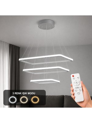 Avizego Diva 3'lü LED Sarkıt Avize 3 Renk Kumandalı